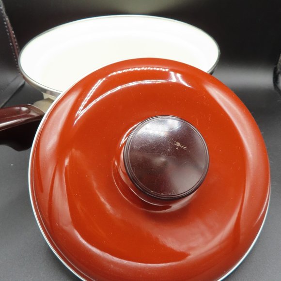 Sanko Enameled Vintage Cookware Japan Show Pans sauce pot MCM Mid Century MCM - Picture 11 of 15